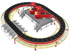 Cross tape sorting system